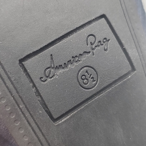 American Rag Shoe Women 8.5 Reeta Block Heel Platform Sandals Suede Blue - Picture 7 of 7